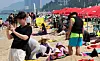 Beachgoers on Gyeongpo Beach in Gangneung, Gangwon, on June 29. [YONHAP]