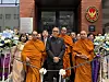 Thai Ambassador to Korea Tanee Sangrat, center, Buddhist monks and other guests pose for a photograph during a ceremony for the opening of a new consular office building in Yongsan District, central Seoul, on May 28. [LEE-SOO JUNG]
