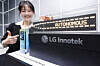LG Innotek employee demonstrates vehicle lighting technology known as the ″Nexlide Pixel″ [LG INNOTEK]