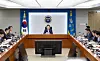 President Lee Jae Myung, center, presides over the third meeting of an emergency economic review task force at the Yongsan presidential office in central Seoul on July 30. [PRESIDENTIAL OFFICE]