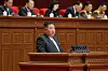 North Korean leader Kim Jong-un speaks during the ninth Workers’ Party Congress in Pyongyang on Feb. 19 in this photo published by the Rodong Sinmun on Feb. 20. [NEWS1]