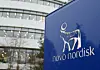 The logo of pharmaceutical company Novo Nordisk is displayed in front of its offices in Bagsvaerd, on the outskirts of Copenhagen, Denmark on Dec. 3, 2025. [REUTERS/YONHAP]