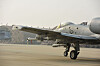 A U.S. Air Force A-10 attack aircraft participating in the Korea-U.S. squadron-level joint air exercise ″Buddy Squadron″ taxis on the runway at Wonju Air Base in January. [NEWS1]