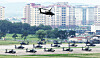 Apache choppers are ready to take off at U.S. Camp Humphreys in Pyeongtaek, Gyeonggi, on Aug. 12, 2024. [YONHAP]