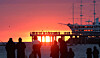 Visitors are seen enjoying the sunrise at Jeongdongjin Beach in Gangneung, Gangwon on Dec. 21. [YONHAP]