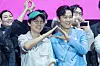 Actor Lee Jung-jae and director Hwang Dong-hyuk during a fan event for the release of the third season of “Squid Game” (2021-) at Seoul Plaza in central Seoul on June 28. [DANIELA GONZALEZ PEREZ]