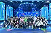 Artists pose for photos at the 32nd Hanteo Music Awards (HMA), which took place at Jangchung Arena in central Seoul on Feb. 15 and 16. [HANTEO GLOBAL]