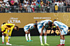 Ulsan HD's players react after conceding a third Fluminense fourth goal during the FIFA Club World Cup 2025 Group F football match between Brazil's Fluminense and Korea's Ulsan HD at MetLife Stadium in East Rutherford, New Jersey, on June 21. [AFP/YONHAP]