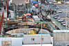 Firefighters and police respond at an underground construction site for the Shinansan Line double-track railway in Yeouido, western Seoul, on Dec. 18 after falling rebar injured at least two workers. [NEWS1]