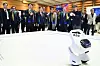Minister of Trade, Industry and Energy Ahn Duk-geun views an exhibition at “Design Korea 2024” held at Coex in Gangnam District, Seoul, on November 13, 2024. [MINISTRY OF TRADE, INDUSTRY AND ENERGY]