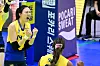 Suwon Hyundai Engineering & Construction Hillstate's Yang Hyo-jin celebrates during a V League game against the Hwaseong IBK Altos at Suwon Gymnasium in Suwon, Gyeonggi on Feb. 23. [YONHAP]