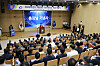 Gachon University President Lee Gil-ya talks during the university's anniversary ceremony on May 8, 2024. The school will be offering financial support to all Burmese students at the university following the Myanmar earthquake. [GACHON UNIVERSITY]