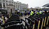Police are stationed at the Constitutional Court in central Seoul on March 4. [YONHAP]