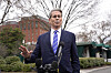 U.S. Treasury Secretary Scott Bessent talks to reporters outside the White House in Washington, United States, on March 13. EPA/POOL/YONHAP]