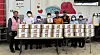 McDonald's Korea staff and firefighters pose after delivering a total of 1,460 servings of its hamburgers to wildfire-affected areas. [McDonald's Korea]