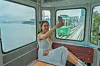 Tourists like to take photos from the Sky Capsule, overlooking the sea in Busan. [BAEK JONG-HYUN]