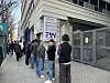 A line to enter a Korean buffet restaurant in Jongno District, central Seoul stretchs from the basement to the ground floor on April 8. [HWANG SOO-YEON]