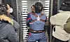 Ahn wearing Captain America's iconic costume blocks an elevator in the National Human Rights Commission of Korea's building in Jung District, central Seoul, on Feb. 10. [NEWS1]