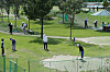 Golf enthusiasts play golf at a golf course course in Daegu on June 25. [NEWS1]