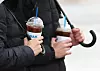 People with takeout iced americanos in Seoul in November 2021. [NEWS1]
