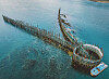 A boat is tied to a jukbangryeom fishery in Namhae County in South Gyeongsang in an undated photo [NAMHAE COUNTY OFFICE]