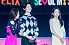 Actors Wi Ha-jun and Park Gyu-young during a fan event for the release of the third season of “Squid Game” (2021-) at Seoul Plaza in central Seoul on June 28. [DANIELA GONZALEZ PEREZ]