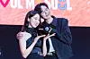 Actors Park Sung-hoon and Kim Si-eun during a fan event for the release of the third season of “Squid Game” (2021-) at Seoul Plaza in central Seoul on June 28. [DANIELA GONZALEZ PEREZ]