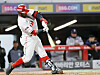 Guillermo Heredia is at bat for the SSG Landers in October. [YONHAP]