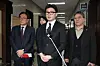 People Power Party (PPP) leader Han Dong-hoon speaks to reporters at the National Assembly in Yeouido, western Seoul, on Saturday after President Yoon Suk Yeol's public address. [NEWS1]