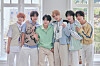 Boy band NCT Wish poses for photos prior to an interview with the local press on April 10 in central Seoul. [SM ENTERTAINMENT]