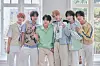 Boy band NCT Wish poses for photos prior to an interview with the local press on April 10 in central Seoul. [SM ENTERTAINMENT]
