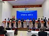 Officials from North Gyeongsang and educational institutions in Hanoi, Vietnam, celebrate the opening of a Global Gyeongbuk Hakdang center in the Vietnamese capital city on June, 9. [NORTH GYEONGSANG PROVINCIAL OFFICE]