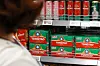 Tsingtao beers displayed in a market on Monday. [YONHAP]
