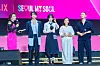 The cast of the third season of “Squid Game” (2021-) during a fan event for the release of the third season of “Squid Game” at Seoul Plaza in central Seoul on June 28. [DANIELA GONZALEZ PEREZ]