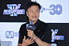 Park Jin-young, founder and chief producer of JYP Entertainment, speaks during a press conference in southern Seoul on May 27. [YONHAP]