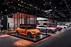 Genesis cars are displayed at the 2024 Los Angeles Auto Show on Nov. 22, 2024, in Los Angeles. [YONHAP]