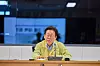 President Lee Jae Myung holds a meeting at the Gangneung City Hall in Gangwon to discuss measures for the severe drought of the region on Aug. 30. [PRESIDENTIAL OFFICE]