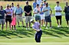 CROMWELL, CONNECTICUT - JUNE 21: Tom Kim plays a third shot on the fourth hole during the second round of the Travelers Championship at TPC River Highlands in Cromwell, Connecticut on Friday. [GETTY IMAGES]