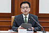 Finance Minister Choi Sang-mok speaks during a meeting at the Government Complex Seoul in central Seoul on May 1. [NEWS1]