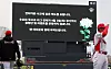 A tribute to the baseball fan that died at Changwon NC Dinos Park in Changwon, South Gyeongsang on Saturday is shown on the jumbotron at Gwangju-Kia Champions Park in Gwangju on Wednesday, ahead of a game between the Kia Tigers and Samsung Lions. [YONHAP]