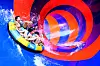 Visitors to Ocean World in Hongcheon, Gangwon, enjoy the water park's 180-meter water slide [JOONGANG ILBO]