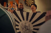 A scene from a video uploaded by Premier League club Newcastle United resembling the Rising Sun flag of Japanese imperialism [SCREEN CAPTURE]
