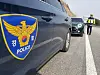 A vehicle from the Gangwon Provincial Police Agency patrols a road. [JOONGANG ILBO]