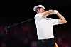 Justin Thomas of Atlanta Drive GC hits a shot on the fourth hole during their second TGL final match against New York Golf Club at the SoFi Center in Florida on March 25. [TGL]