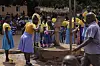 Children drink water from a well near Nzara, South Sudan on Feb. 16. [AP/YONHAP]