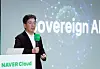 Naver Cloud CEO Kim Yu-won speaks at a press event in southern Seoul on April 23. [NAVER CLOUD]