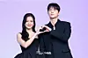 Actors Jisoo and Seo In-guk pose for a photo during a press conference for the Netflix original series “Boyfriend on Demand” at the JW Marriott Dongdaemun Square Seoul in central Seoul on Feb. 26. [DANIELA GONZALEZ PEREZ]