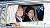 Former president Yoon Suk Yeol, left, and his wife Kim Keon Hee leave the presidential residence on April 11. [JOONGANG ILBO]