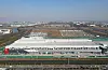 An aerial drone photo shows U.S. carmaker Tesla's Megafactory in Shanghai on Feb. 8. [XINHUA/YONHAP]