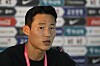 Son Jun-ho speaks during a press conference before a training session in Doha, Qatar on Nov. 22, 2022. [AP/YONHAP]